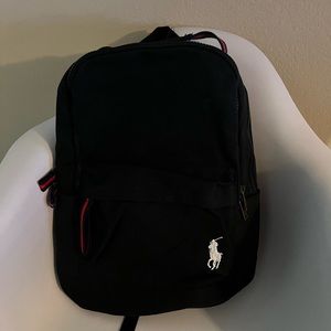 NWT Polo by Ralph Lauren black canvas backpack